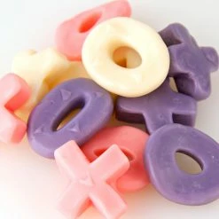 Beulah's Candyland Gummi Hugs And Kisses X O Pink Purple Gummy Valentine Candy 2 Pounds