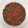 QA Products, Inc. - Beloit, Wisconsin Sprinkles & Toppings Christmas Mix Sprinkles Green Red Jimmies Topping 8 Ounces Colored Sprinkles
