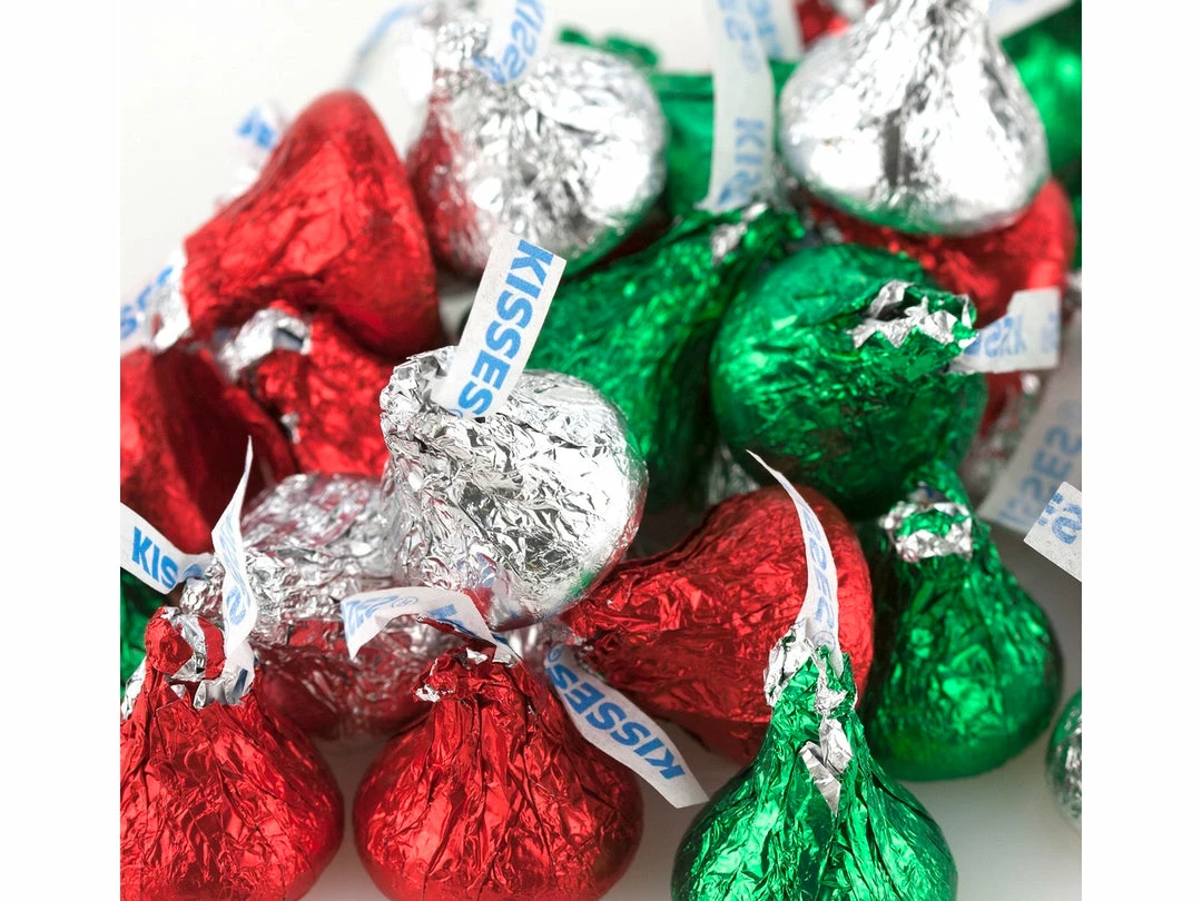 Beulah's Candyland Hershey Kisses Christmas Foil Red Green Silver Hershey's 5 Pounds SPECIAL BUY 3 Beulah's Candyland Hershey Kisses Christmas Foil Red Green Silver Hershey's 5 Pounds SPECIAL BUY