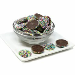 Beulah's Candyland Easter Nonpareils Dark Chocolate Multicolor Pastel Nonpareils Candy 2 Pounds