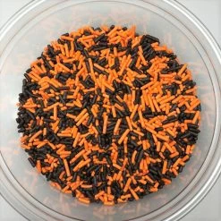QA Products, Inc. - Beloit, Wisconsin Fall Halloween Mix Sprinkles Jimmies Bakery Topping 1 Pound Orange Brown Sprinkles & Toppings