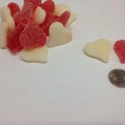 Beulah's Candyland Sanded Sour Gummi Valentine Hearts 4.5 Pounds Gummi Hearts