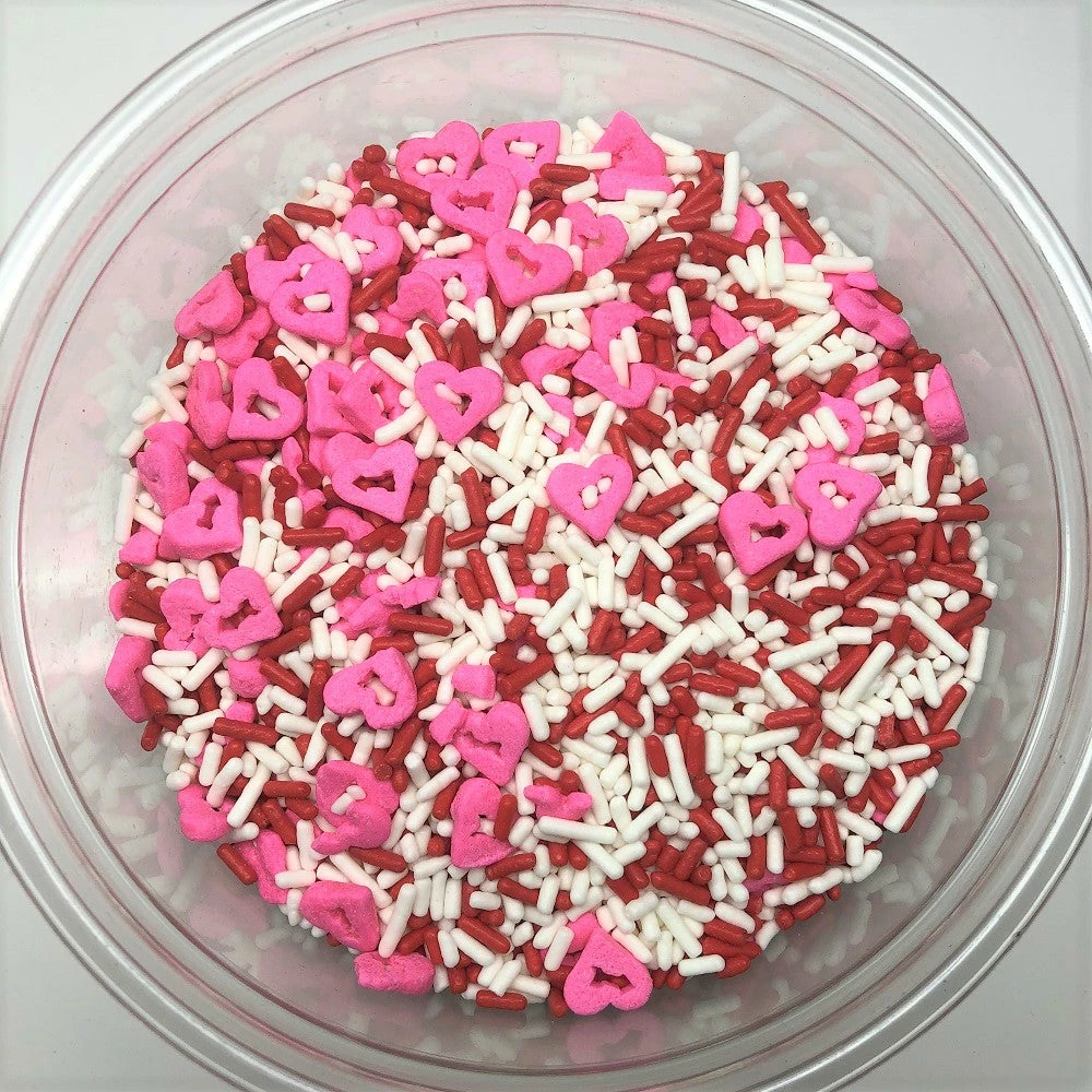 QA Products, Inc. - Beloit, Wisconsin Sprinkles & Toppings Valentine Sprinkle Mix Lovestruck Pink Hearts Red White Sprinkles 1 Pound 3 QA Products, Inc. - Beloit, Wisconsin Sprinkles & Toppings Valentine Sprinkle Mix Lovestruck Pink Hearts Red White Sprinkles 1 Pound