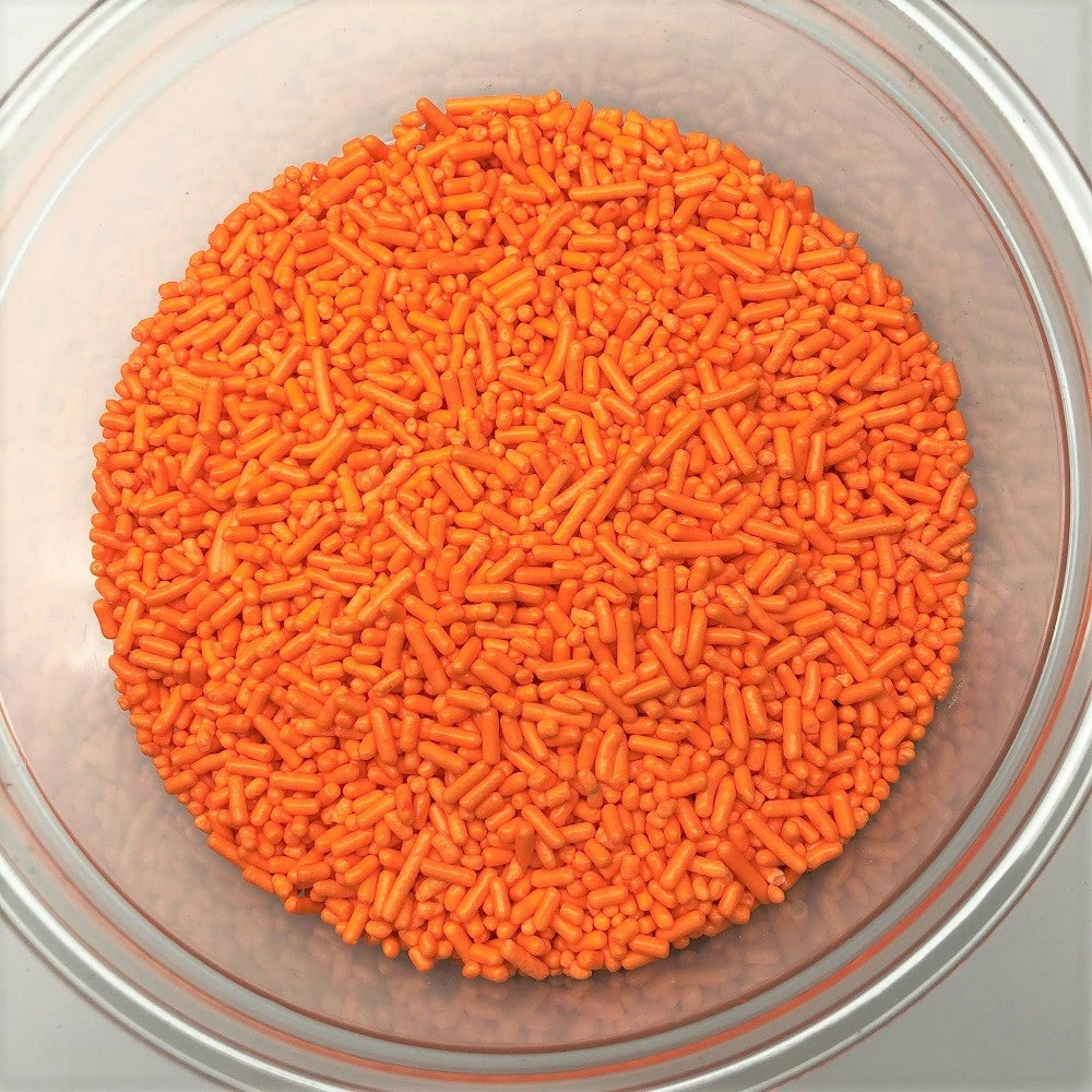 QA Products, Inc. - Beloit, Wisconsin Sprinkles Orange Jimmies Bakery Topping 1 Pound Colored Sprinkles Sprinkles & Toppings 3 QA Products, Inc. - Beloit, Wisconsin Sprinkles Orange Jimmies Bakery Topping 1 Pound Colored Sprinkles Sprinkles & Toppings