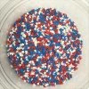 QA Products, Inc. - Beloit, Wisconsin Sprinkles & Toppings Patriotic Star Shapes MINI Red White Blue Stars Topping Sprinkles 1 Pound
