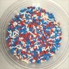 QA Products, Inc. - Beloit, Wisconsin Sprinkles & Toppings Patriotic Stars & Stripes Mix Star Shapes Sprinkles Bakery Topping 8 Ounces