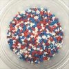 QA Products, Inc. - Beloit, Wisconsin Patriotic Star Shapes Red White Blue Stars Bakery Topping Sprinkles 8 Ounces