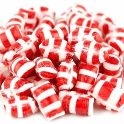 Beulah's Candyland Christmas Peppermint Gems Miniature Red And White Hard Candy 5 Pounds Christmas Candy