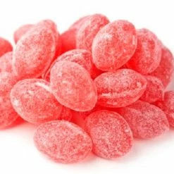 Sanded Raspberry Drops Old Fashioned Hard Candy 1 Pound Claey's Candies Unwrapped Bulk Candy