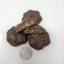 Beulah's Candyland Sugar Free Candy Gourmet Sugar Free Pecan Caramel Pattie Milk Chocolate Candy 1 Pound