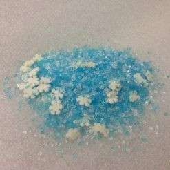 QA Products, Inc. - Beloit, Wisconsin Sprinkles & Toppings Snow Globe Mix White Snowflakes Blue Sugar Bakery Topping Sprinkles 1 Pound