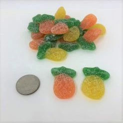 Vidal Gummi Candy Gummi Sour Pineapples Pineapple Shapes Bulk Gummy Candy 2.2 Pounds