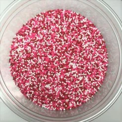 QA Products, Inc. - Beloit, Wisconsin Sprinkles & Toppings Valentine Mix Nonpareils Red Pink White Bakery Topping Sprinkles 1 Pound