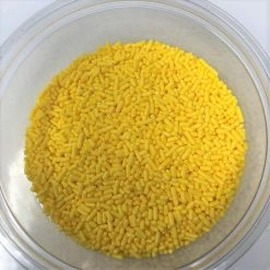 QA Products, Inc. - Beloit, Wisconsin Sprinkles & Toppings Sprinkles Yellow Jimmies Bakery Topping 8 Ounces Colored Sprinkles